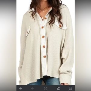 Lucca collection slogans button down in cream